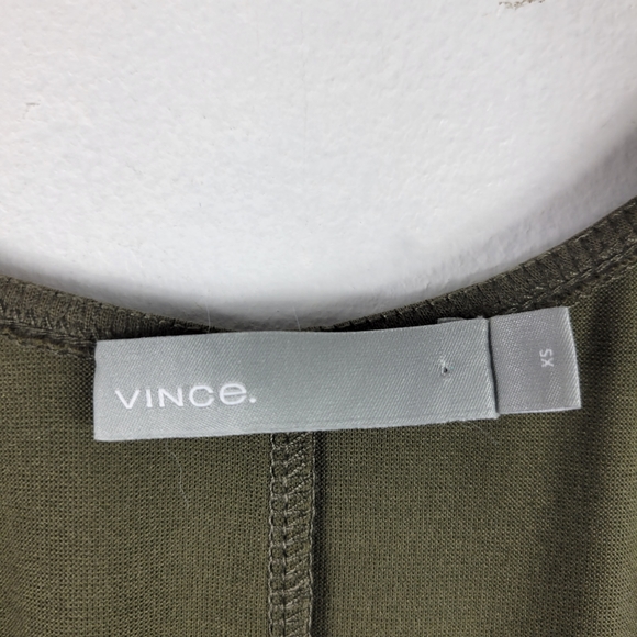 New Vince Knot Tie Front Sleeveless Scoop Neck High Low Midi Shift Dress - Picture 9 of 14